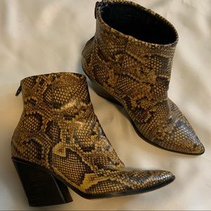 Dolce Vita snakeskin booties